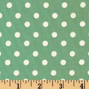   & Kisses Polka Dots Teal Fabric By The Yard: Arts, Crafts & Sewing