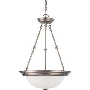  Nuvo 60/3247 15 Inch Pendant With Frosted Glass, Brushed 