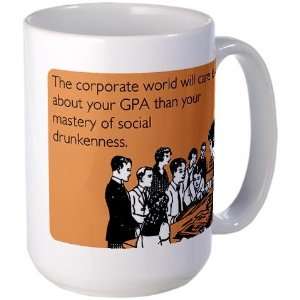  Social Drunkenness School Large Mug by  