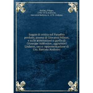   1792 1872,Andreini, Giovanni Battista, b. 1578. LAdamo Scolari Books