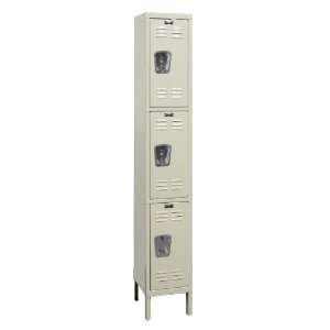 Hallowell U1228 3PT Parchment Steel Premium Wardrobe Locker, 1 Wide 