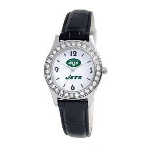   New York Jets Womens Black Game Day Dazzler Watch: Sports & Outdoors