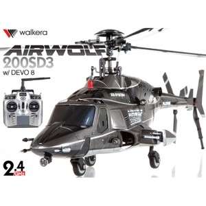 Walkera Airwolf 200SD3 FLYBARLESS Brushless Metal Deluxe Ver Edition w 