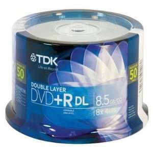   DVD+R Double Layer 8.5GB 50pk by TDK Electronics   61611 Electronics