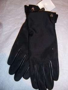 Etienne Aigner Leather & Microfiber Gloves  