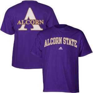  adidas Alcorn State Braves Purple Relentless T shirt 