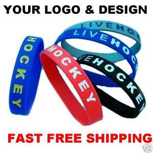 500 Custom Silicon Wristbands. YOUR LOGO/TEXT & DESIGN  