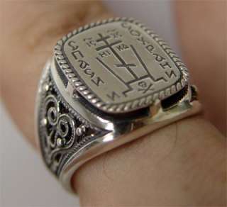 CHRISTIAN RUSSIAN ORTHODOX CROSS SILVER RING SIZE 11 US  