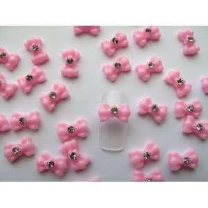 Nail Art 3d 40 Pieces Rose Bow Flower/Rhinestone for Nails, Cellphones 
