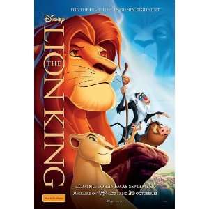   Lion King 3D 27 X 40 Original Theatrical Movie Poster 