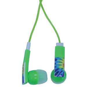  yby Electronics Its All Good Tie Dye Earbuds   Green 