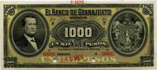 M356s El Banco de Guanajuato 1000 Pesos UNC #2316  