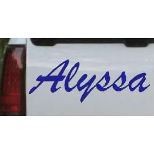  Alyssa Car Window Wall Laptop Decal Sticker    Blue 36in X 