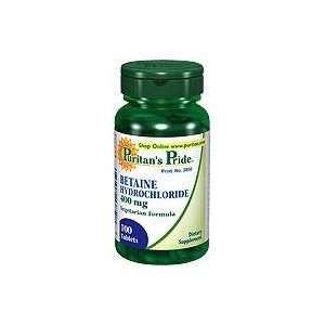  Betaine Hydrochloride 400 mg 400 mg 100 Tablets Health 