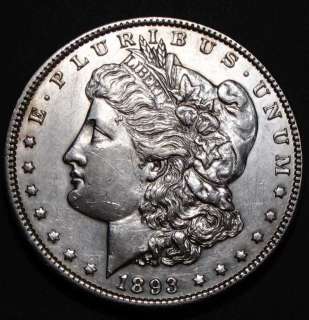 1893 MORGAN DOLLAR CHOICE AU+  