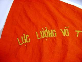 Original 1966 South Vietnam Embroidered War Flag VIET CONG NLF 