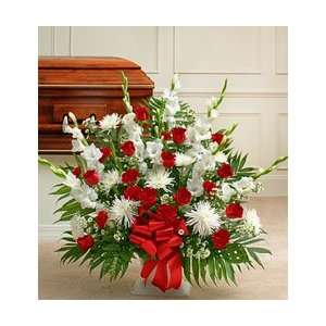 Funeral Flowers by 1800Flowers   Heartfelt Tribute Floor Basket 