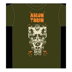  Amon Tobin 2 Sided Skulls Olive T Shirt (2XL): Everything 