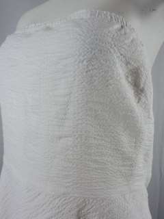 CREW white CRINKLE STRAPLESS DRESS 14 NWT summer cute  