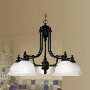  Livex 4255 04 North Port 5 Light Chandelier in Black 4255 