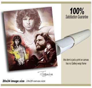 Jim Morrison : giclee print on canvas B 0656  