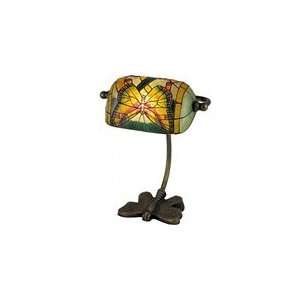   Tiffany Style Butterfly Bankers Table Lamp  4556