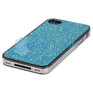 Blue+Pink+Purple Bling Sparkle Hard Case For iPhone 4 G  