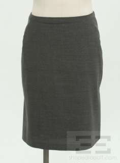 Crew Super 120 Charcoal Grey Wool Pencil Skirt Size 0P  