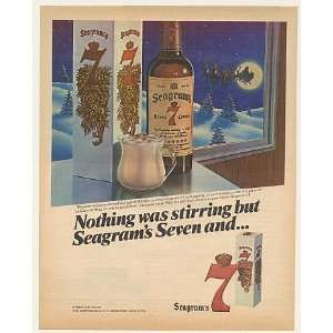   Stirring Seagrams 7 Eggnog Christmas Print Ad (48072): Home & Kitchen
