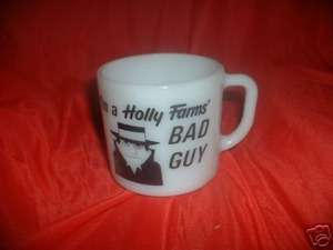 Fire King Advertising mug cup Holly Farms Bad Guy  