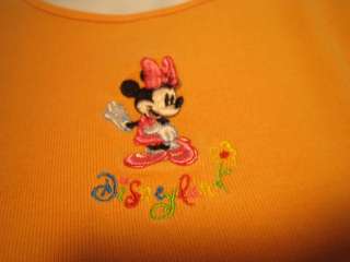 DISNEYLAND orange Minnie Mouse tank top   Women S  