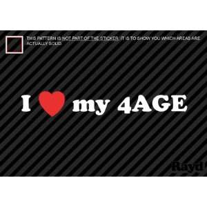 2x) I Love my 4AGE   Hachi   ae86   Hachiroku   Sticker   Decal   Die 
