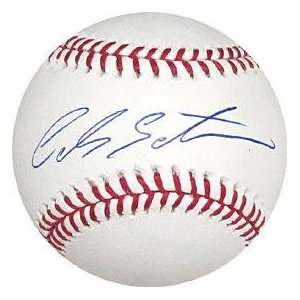  Carlos Santana Signed Ball   Autographed Baseballs Sports 