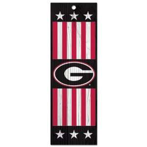    GEORGIA BULLDOGS OFFICIAL LOGO 4X13 WOOD SIGN: Sports & Outdoors