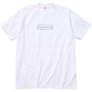 Supreme x KAWS Box Logo T Shirt Tee White Sz. Large  