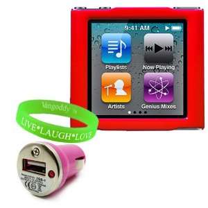  Exclusive Red Snap Case for Apple iPod Nano 6th Gen Skin 
