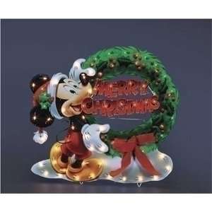  Disneys Mickey Mouse Yard Art W/ Wreath: Home & Kitchen