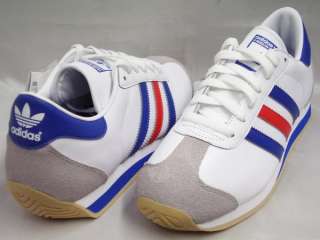 ADIDAS ORIGINALS COUNTRY TRAINERS sz UK 9.5 /US 10 WHITE/BLUE/RED kick 