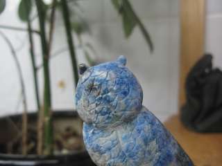 Lovely Handmade Carved Lapis Lazuli Owl Statue,Gem  