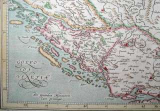 1585 (1633) MERCATOR Map BALKANS CROATIA BOSNIA SAVA  