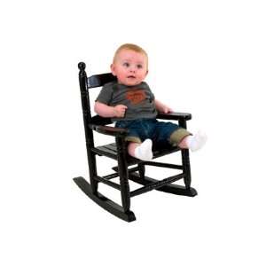  J.I.P Childrens Classic Wood Rocking Chair, Black: Baby