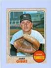 JAKE GIBBS AUTOGRAPH SIGNED 1968 TOPPS YANKEES  