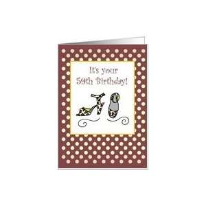  59th Birthday Shoes Woman Card: Toys & Games