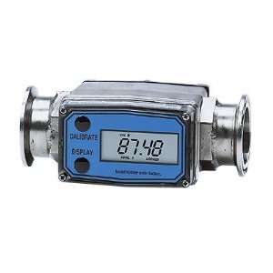 Battery powered turbine flowmeter/totalizer, 3/4 Tri Clover , 1 to 10 