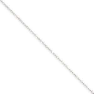   5mm, 14 Karat White Gold, Diamond Cut Cable Chain   24 inch: Jewelry
