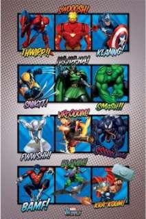 COMIC BOOK POSTER ~ MARVEL SOUND EFFECTS Wolverine Hulk  