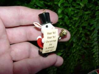 1988 THE TOWN CRIER   Hallmark ornament   bunny rabbit  