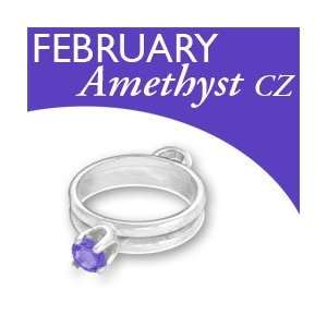  February Birthstone Ring Charm Jewelry