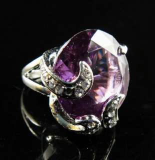 LADY CZ Gemstone Fancy Shiny Sapphire Ring kc1203  