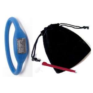  BLUE   Neg Ion Wave Silicone Sports Watch (FREE POUCH 